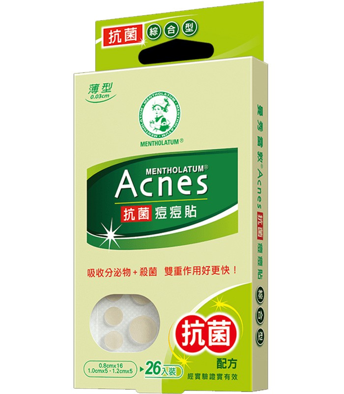 MENTHOLATUM 曼秀雷敦 - Acnes抗菌痘痘貼 - 綜合型 - 26入